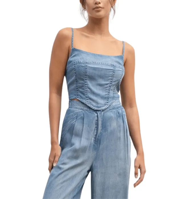 Chambray Corset Top