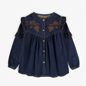 Chemise ample en denim léger, enfant || Lightweight denim loose shirt, child