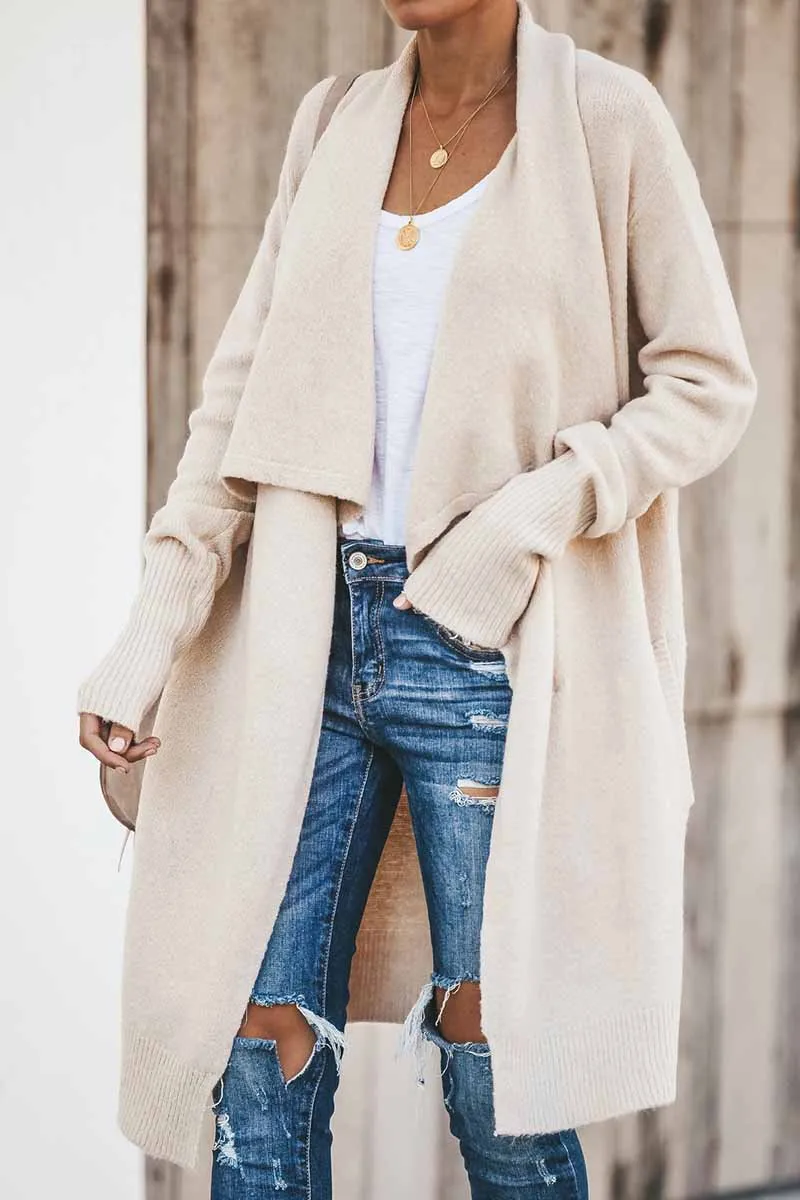 Chicindress Pure Color Casual Loose Coat