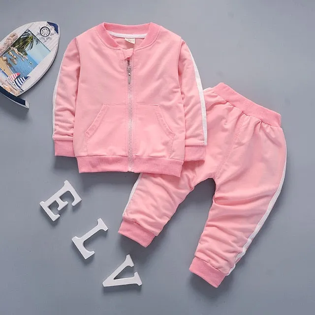 Children Sports Suit Jacket   Pants Set
