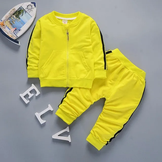 Children Sports Suit Jacket   Pants Set