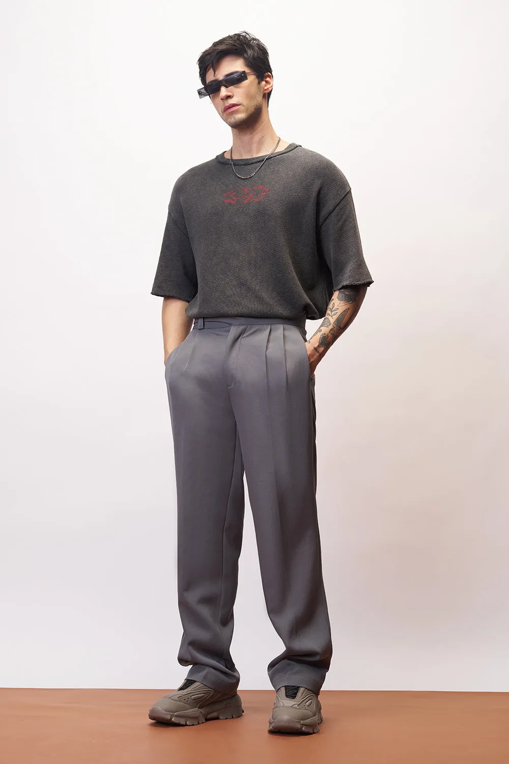Cinder Grey Gurkha Men's Korean Pants