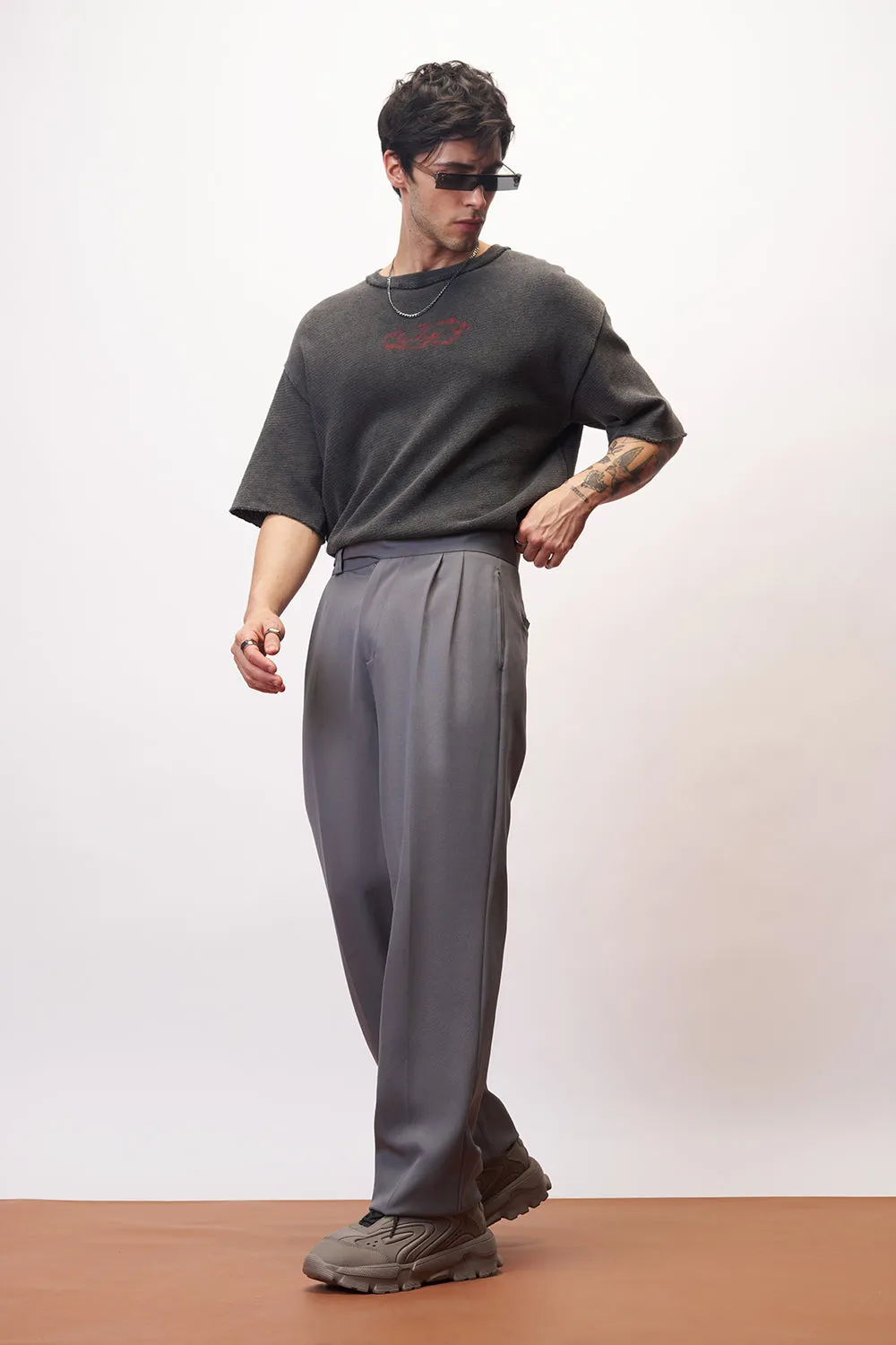 Cinder Grey Gurkha Men's Korean Pants