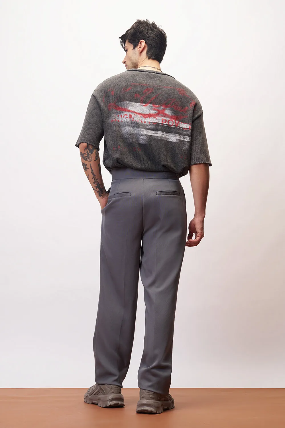 Cinder Grey Gurkha Men's Korean Pants