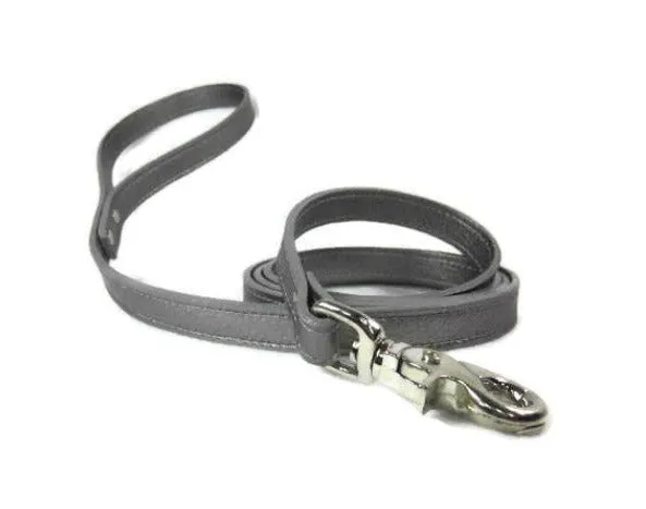 Classic Metallic Leather Dog Leash