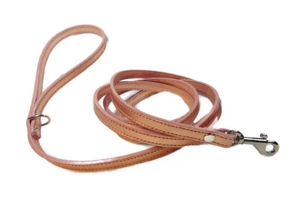 Classic Metallic Leather Dog Leash