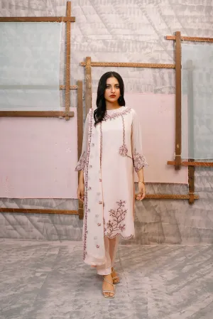 Classic Pwd Pink Embroidered stitched 3-piece