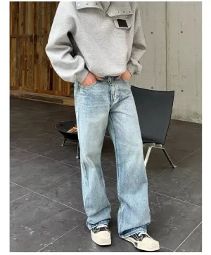 Classic Straight-Leg Denim Pants