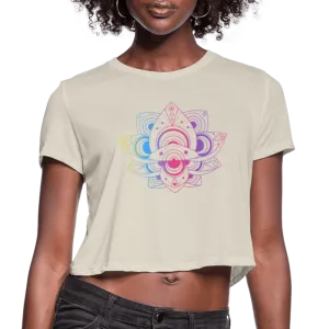 Colorful Lotus Crop Tee