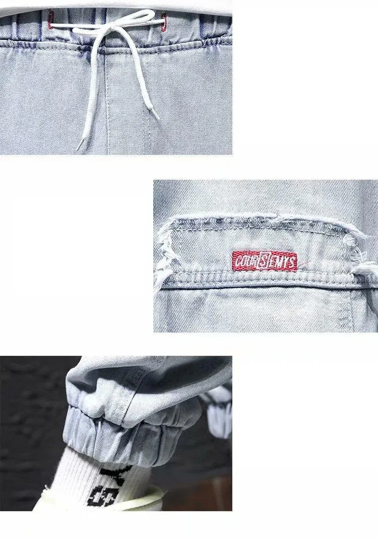 ContiNent 33 Streetwear Hip Hop Cargo Pants Men's jeans Cargo Pants Elastic Harun pants Joggers Pants In Autumn and Spring Men Cloth