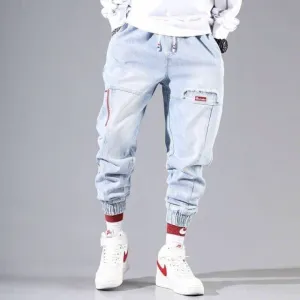 ContiNent 33 Streetwear Hip Hop Cargo Pants Men's jeans Cargo Pants Elastic Harun pants Joggers Pants In Autumn and Spring Men Cloth