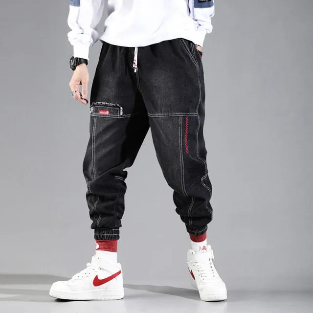ContiNent 33 Streetwear Hip Hop Cargo Pants Men's jeans Cargo Pants Elastic Harun pants Joggers Pants In Autumn and Spring Men Cloth
