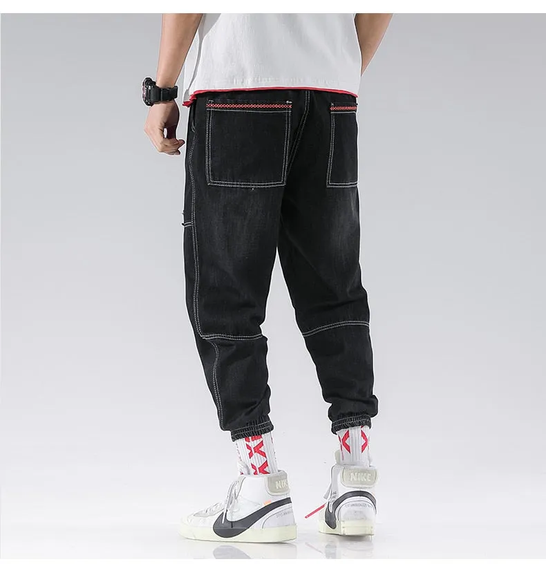 ContiNent 33 Streetwear Hip Hop Cargo Pants Men's jeans Cargo Pants Elastic Harun pants Joggers Pants In Autumn and Spring Men Cloth