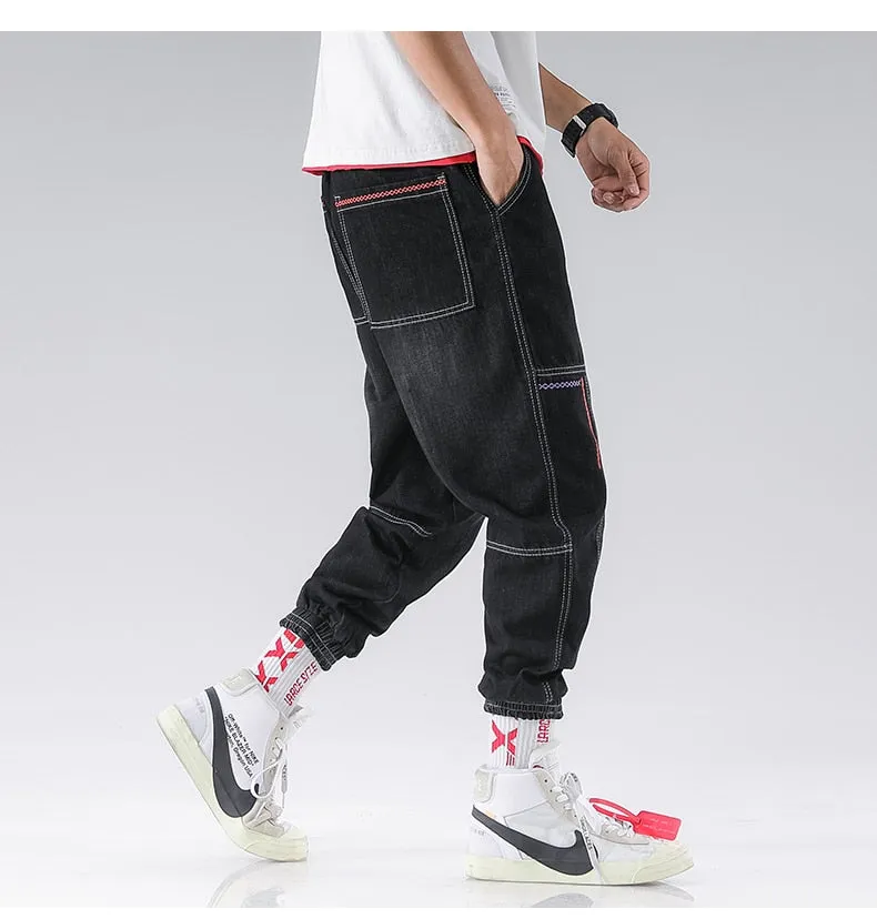 ContiNent 33 Streetwear Hip Hop Cargo Pants Men's jeans Cargo Pants Elastic Harun pants Joggers Pants In Autumn and Spring Men Cloth