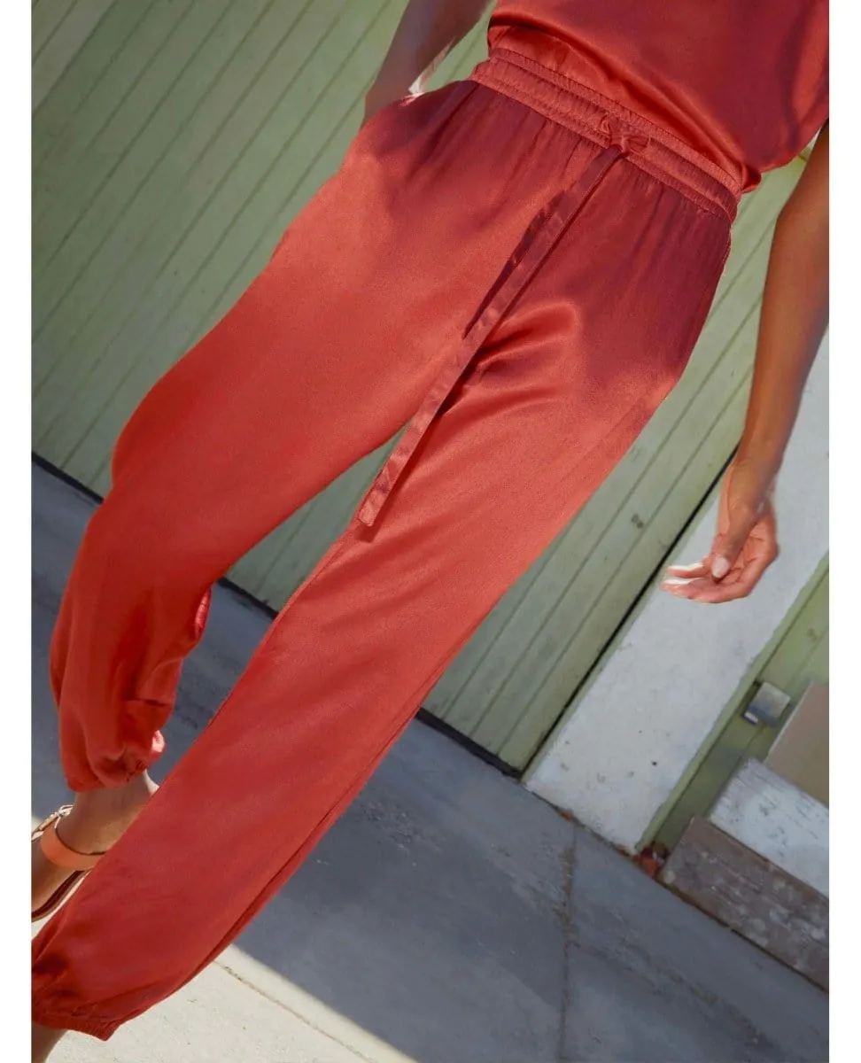 Del Ray Dressed Up Lounge Pant Rust