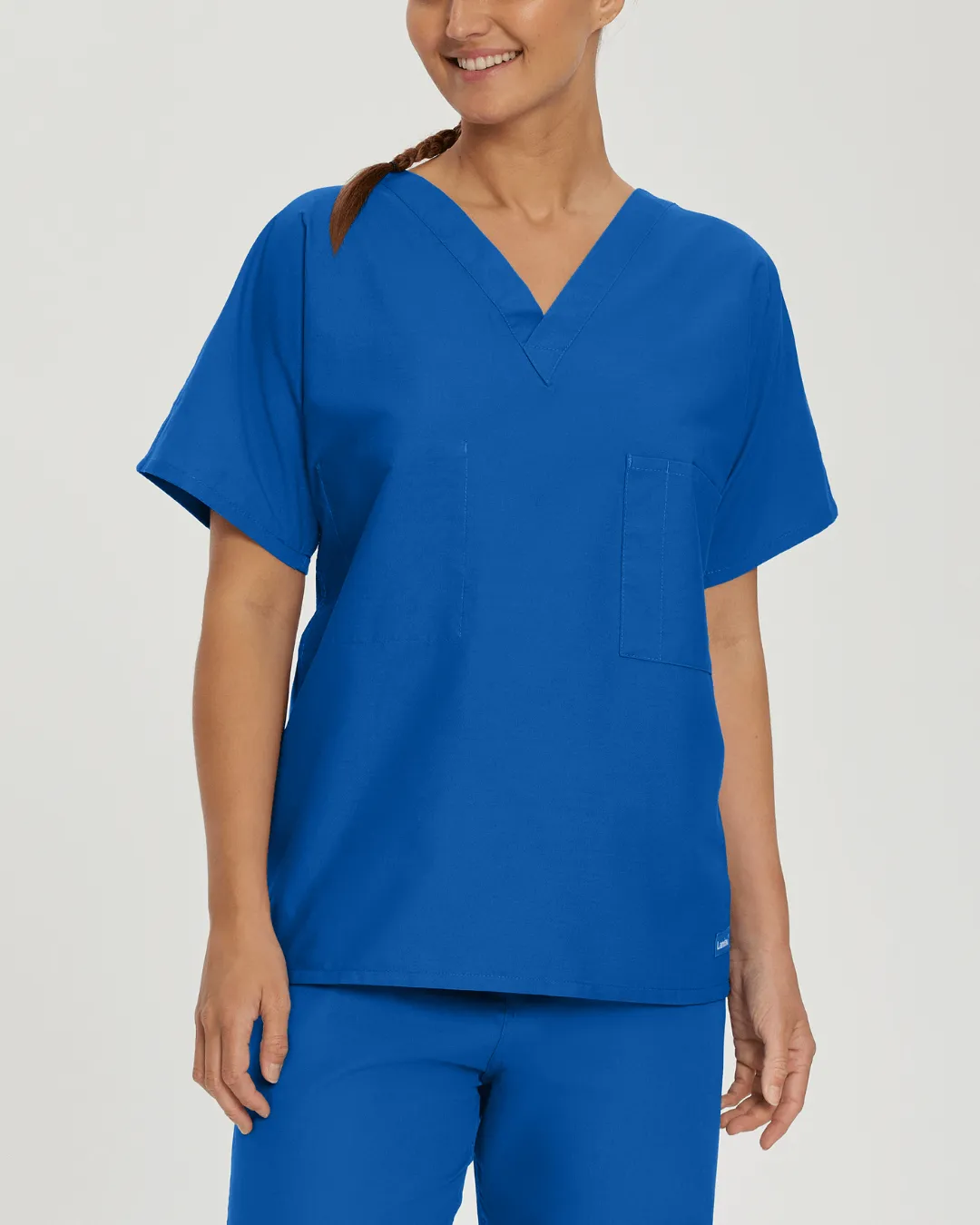 Essentials Unisex 1-Pocket V-Neck Scrub Top - Tall Sizes - 7502
