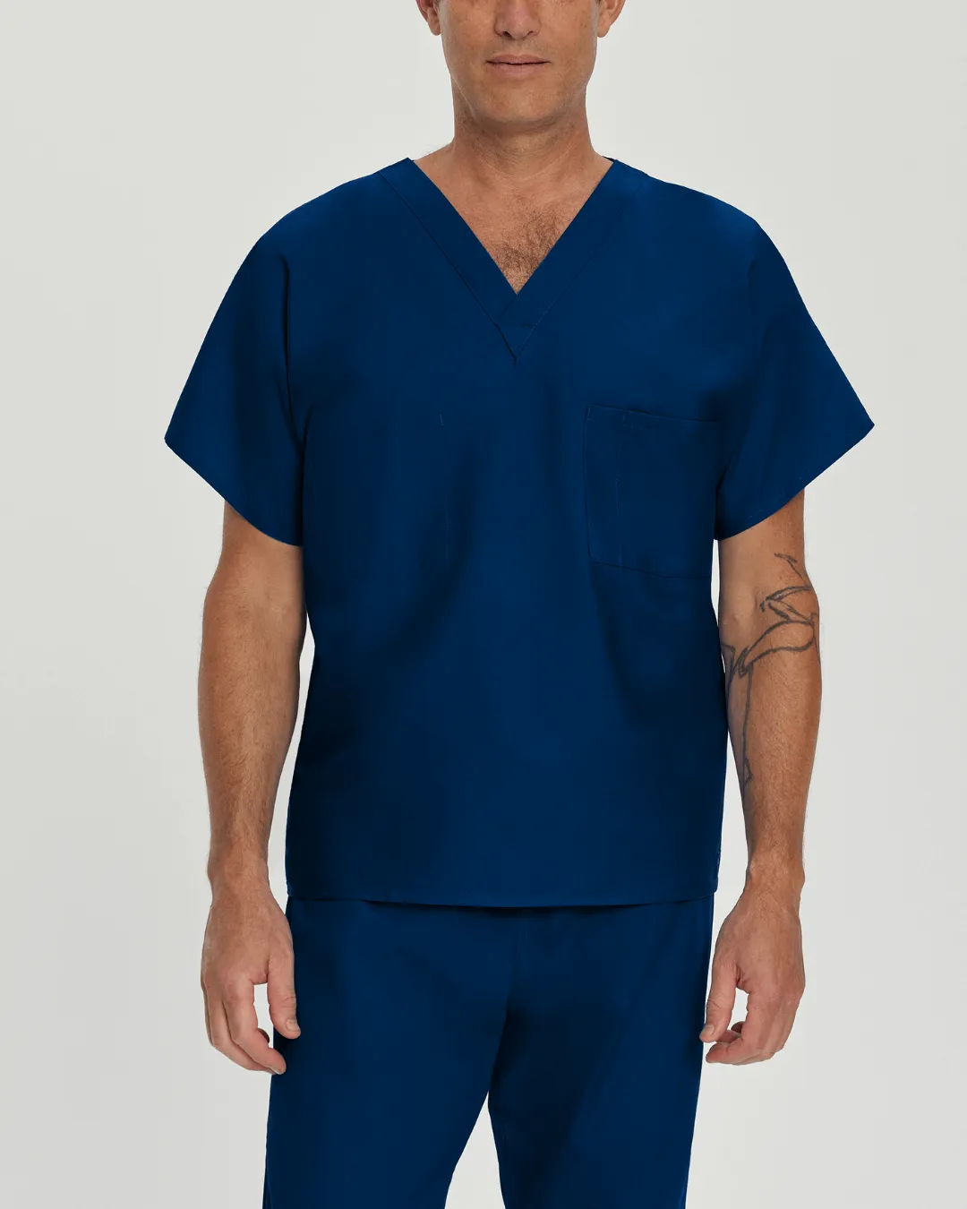 Essentials Unisex 1-Pocket V-Neck Scrub Top - Tall Sizes - 7502