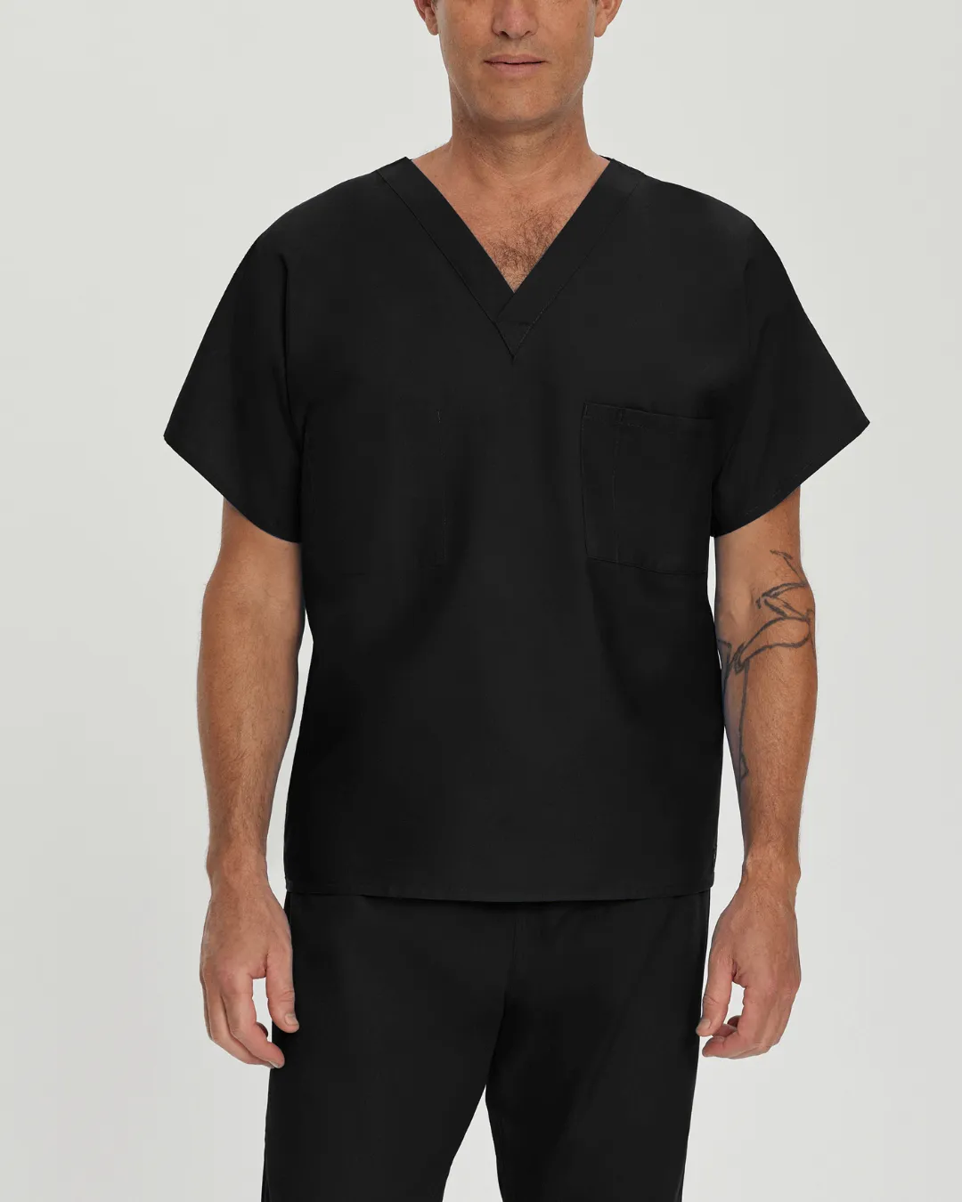 Essentials Unisex 1-Pocket V-Neck Scrub Top - Tall Sizes - 7502