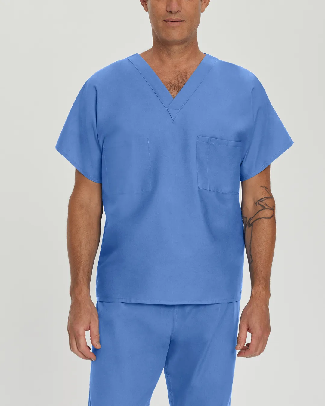 Essentials Unisex 1-Pocket V-Neck Scrub Top - Tall Sizes - 7502