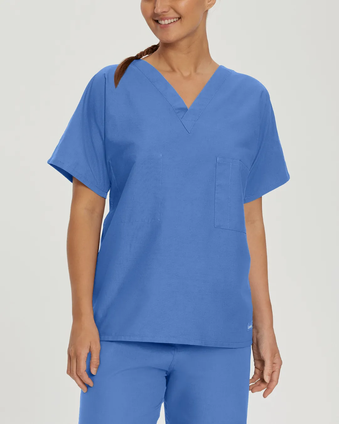 Essentials Unisex 1-Pocket V-Neck Scrub Top - Tall Sizes - 7502