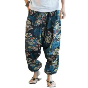 Ethnic Style Printed Baggy Harem Pants