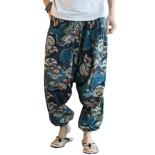 Ethnic Style Printed Baggy Harem Pants