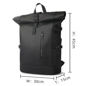 Expandable Waterproof Large Capacity Rolltop Unisex Backpack
