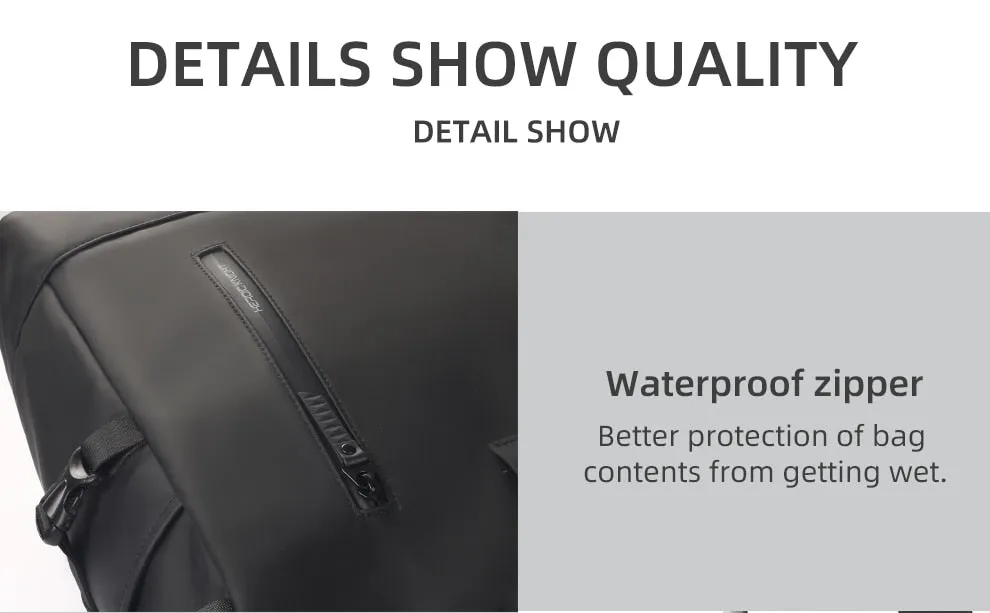 Expandable Waterproof Large Capacity Rolltop Unisex Backpack