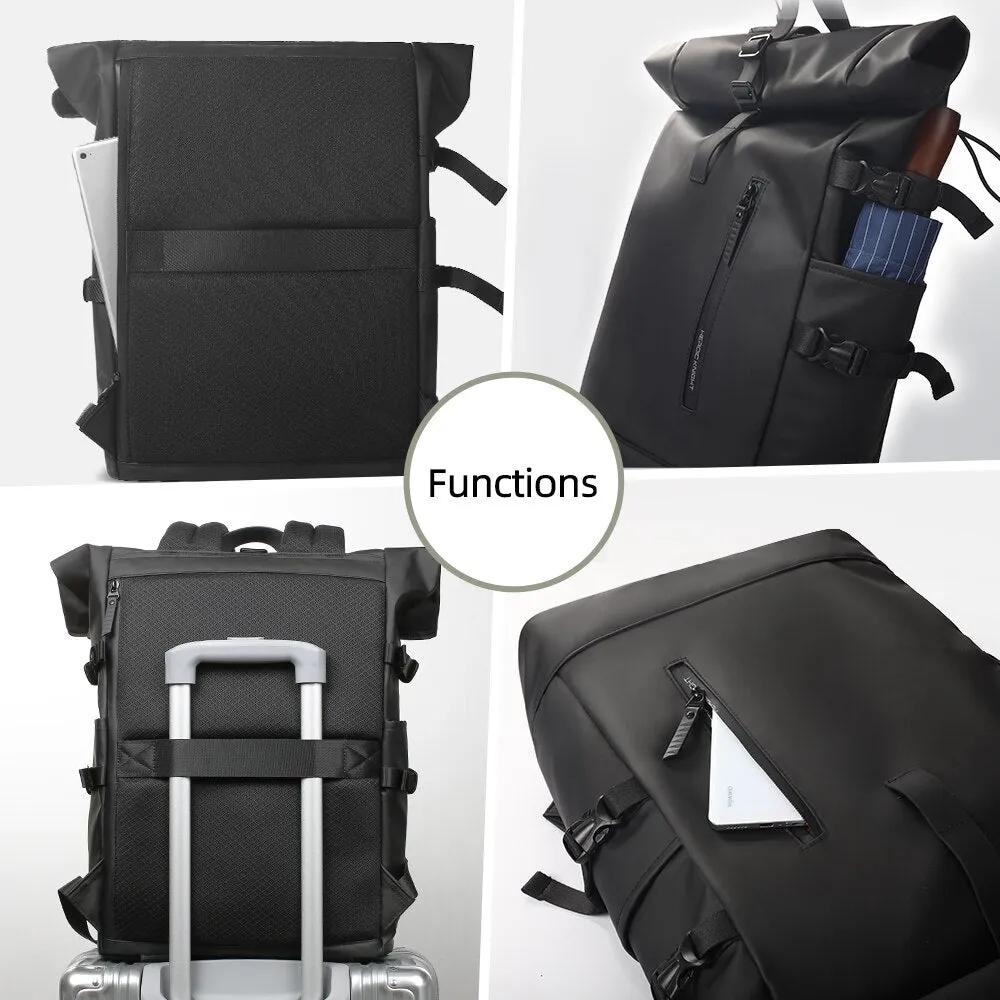 Expandable Waterproof Large Capacity Rolltop Unisex Backpack