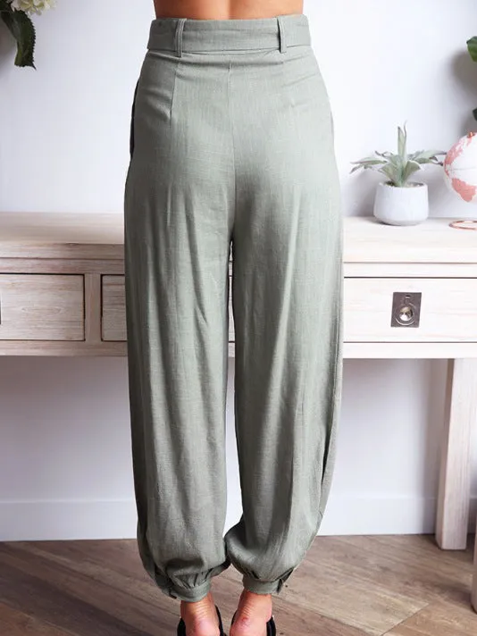 Fashion High Waist Loose Lantern Trousers