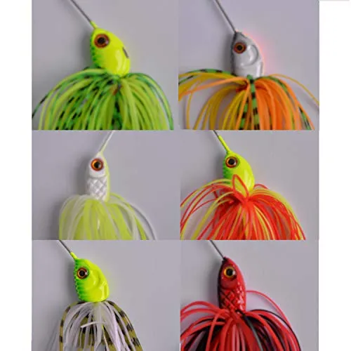 Fishing Spinner Baits Kit - Hard Spinner Lures Multicolor Buzzbait Swimbaits Pike Bass Jig 0.64oz (9pcs Spinner Baits)