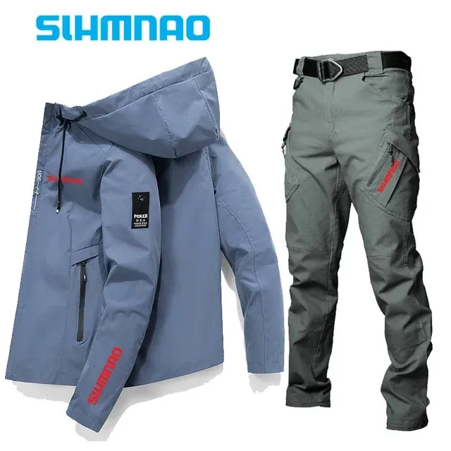Fishing suit suit jacket tactical pants high quality spring and summer sun protection season outdoor sports waterproof clothing