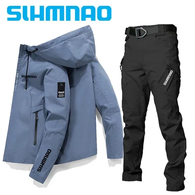 Fishing suit suit jacket tactical pants high quality spring and summer sun protection season outdoor sports waterproof clothing
