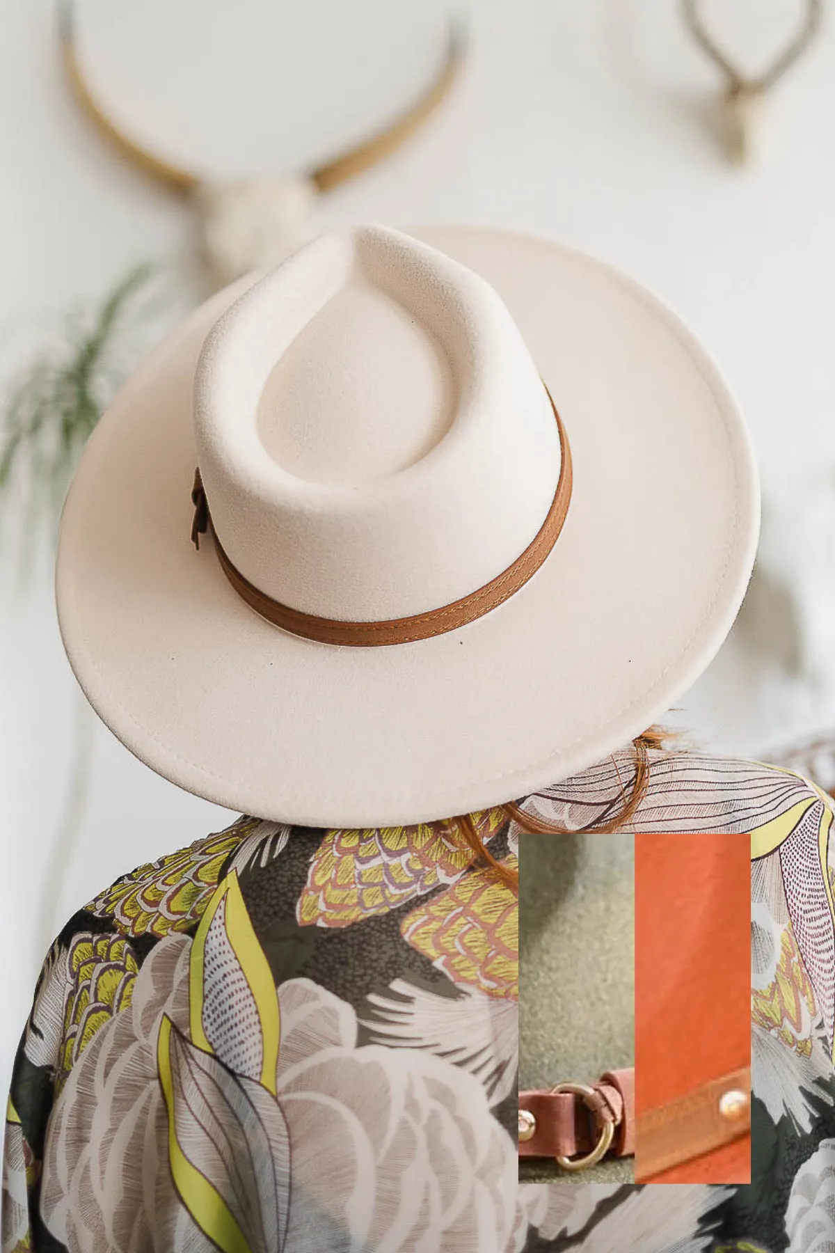Flat Brim Buckle Hat