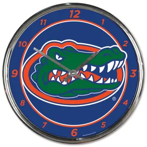 Florida Gators Round Chrome Wall Clock