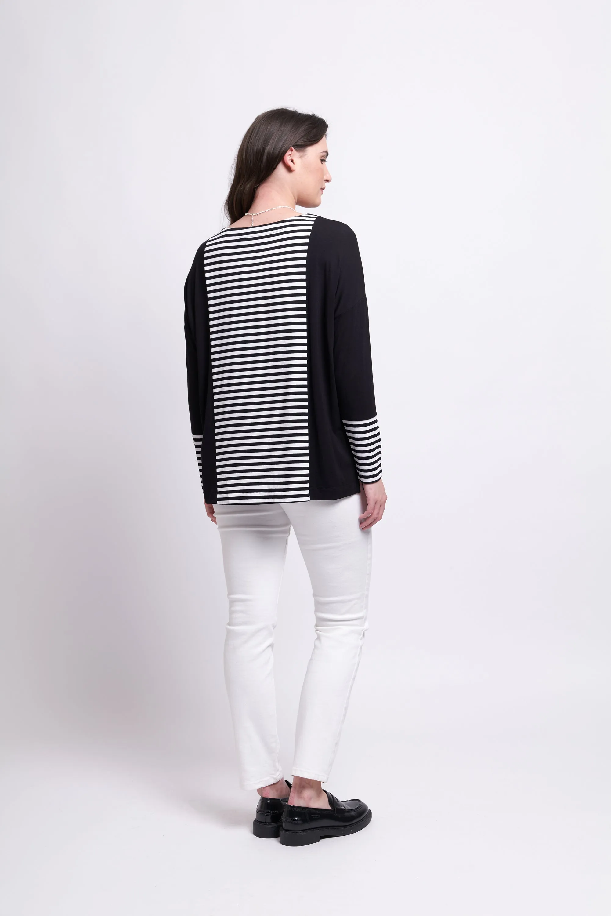 Foil stripey top