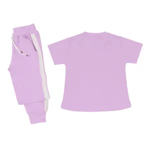 Girl's Printed Lounge Suit Half Sleeve with Pants
