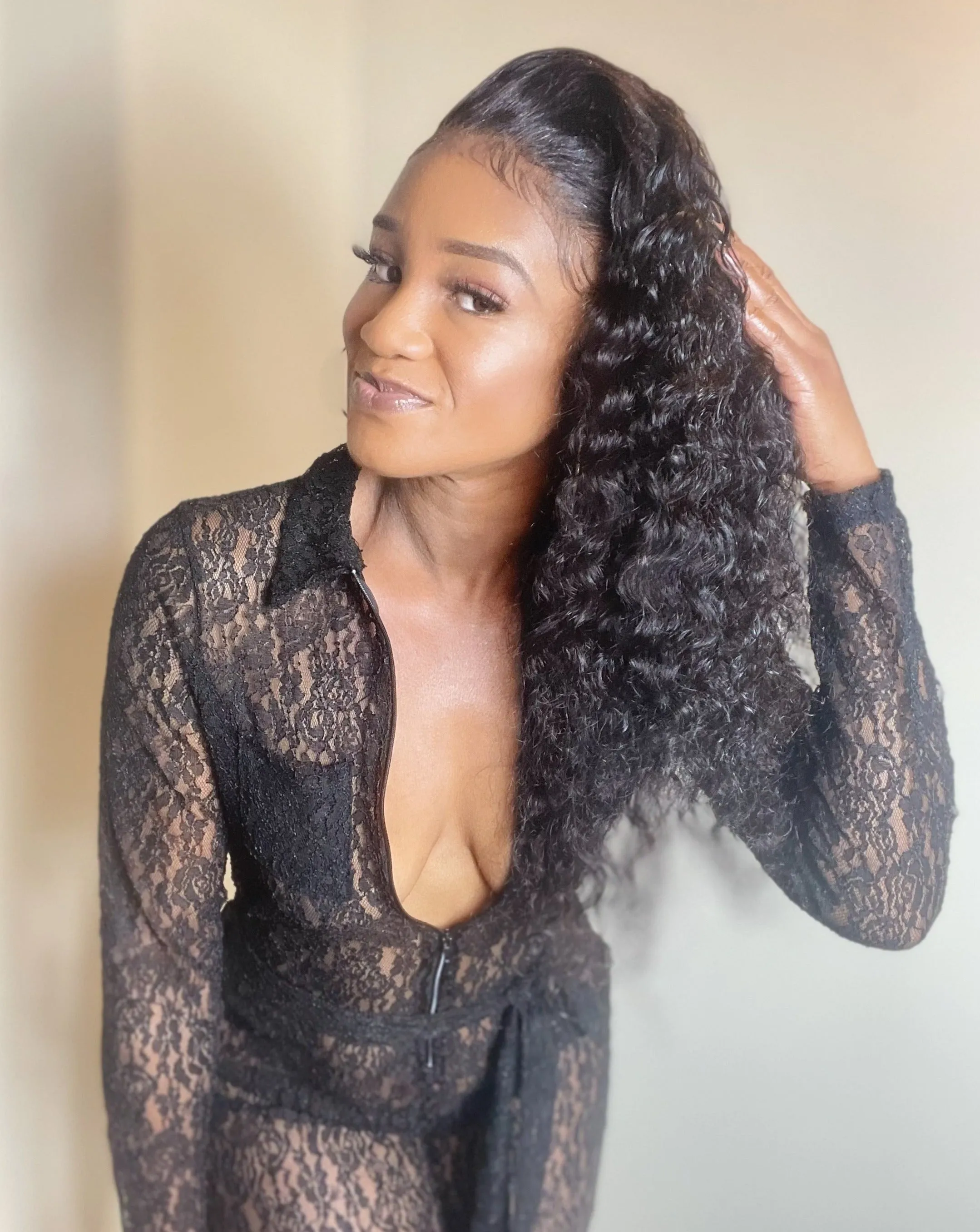GIVIN BODY ALL LACE JUMPSUIT