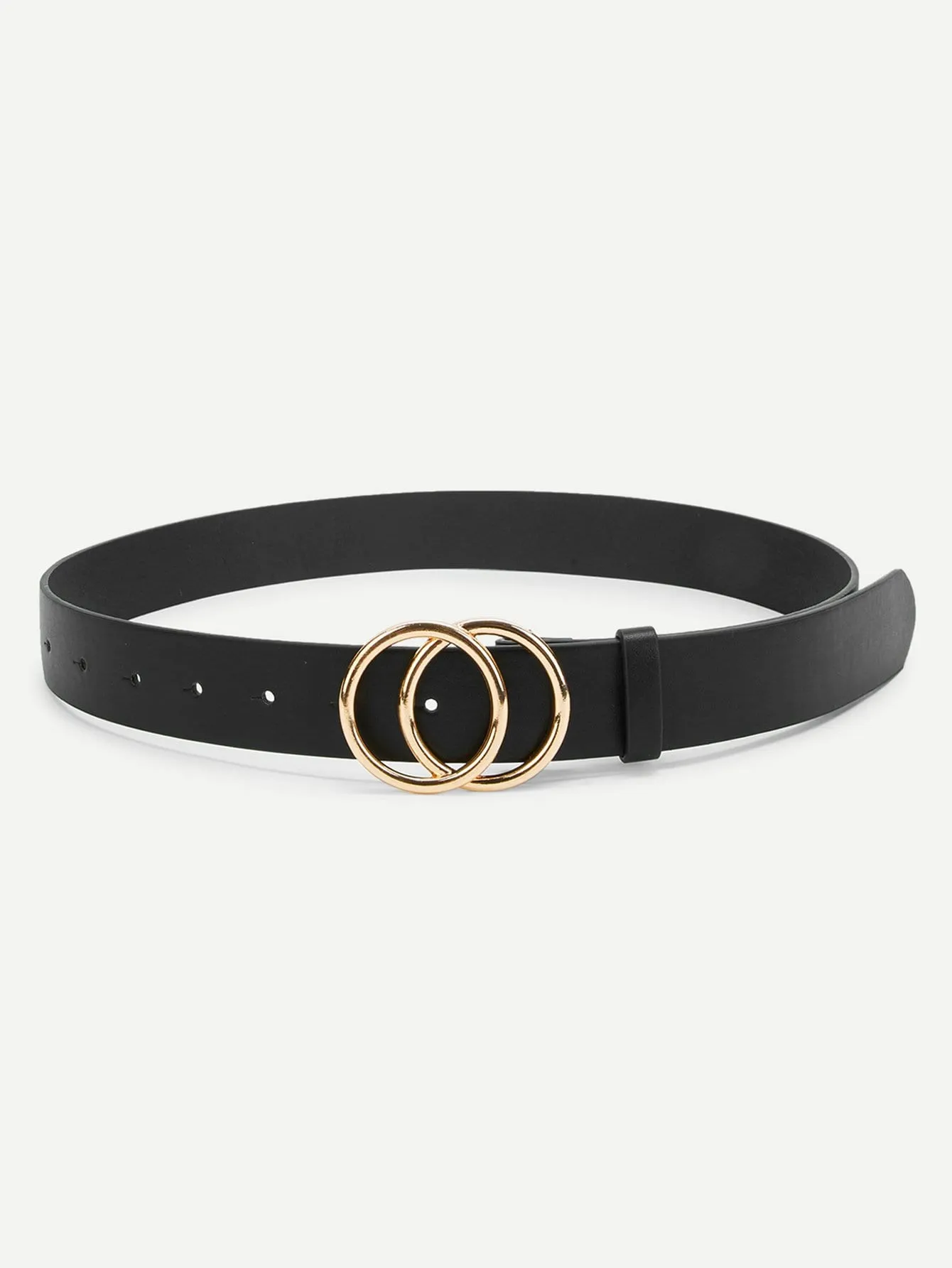Gold Plated Double Circle Buckle Belt