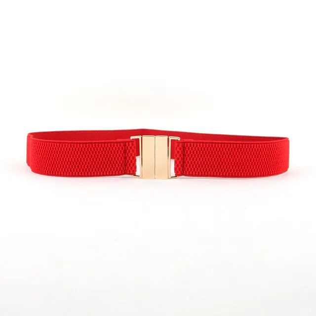 Golden Buckle Stretch Belt