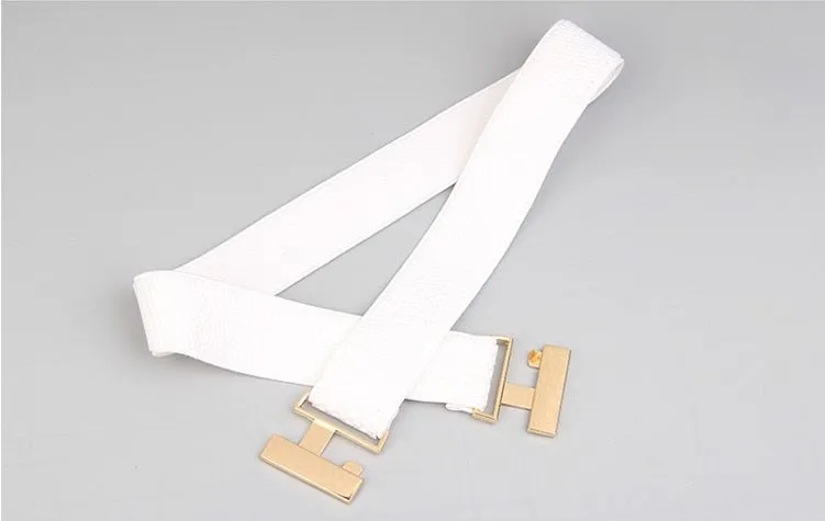 Golden Buckle Stretch Belt