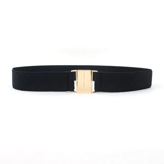 Golden Buckle Stretch Belt