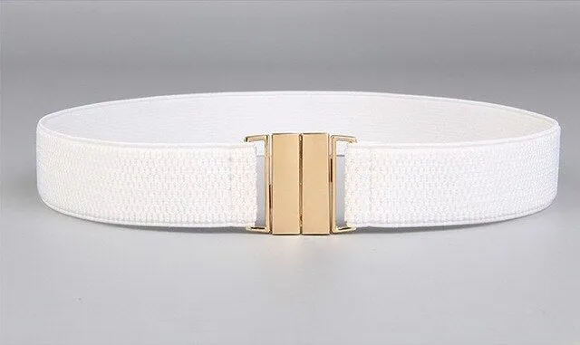 Golden Buckle Stretch Belt