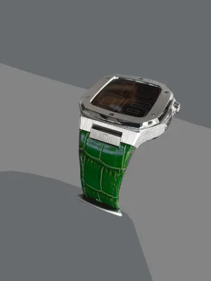 Green Alligator - Silver Buckle