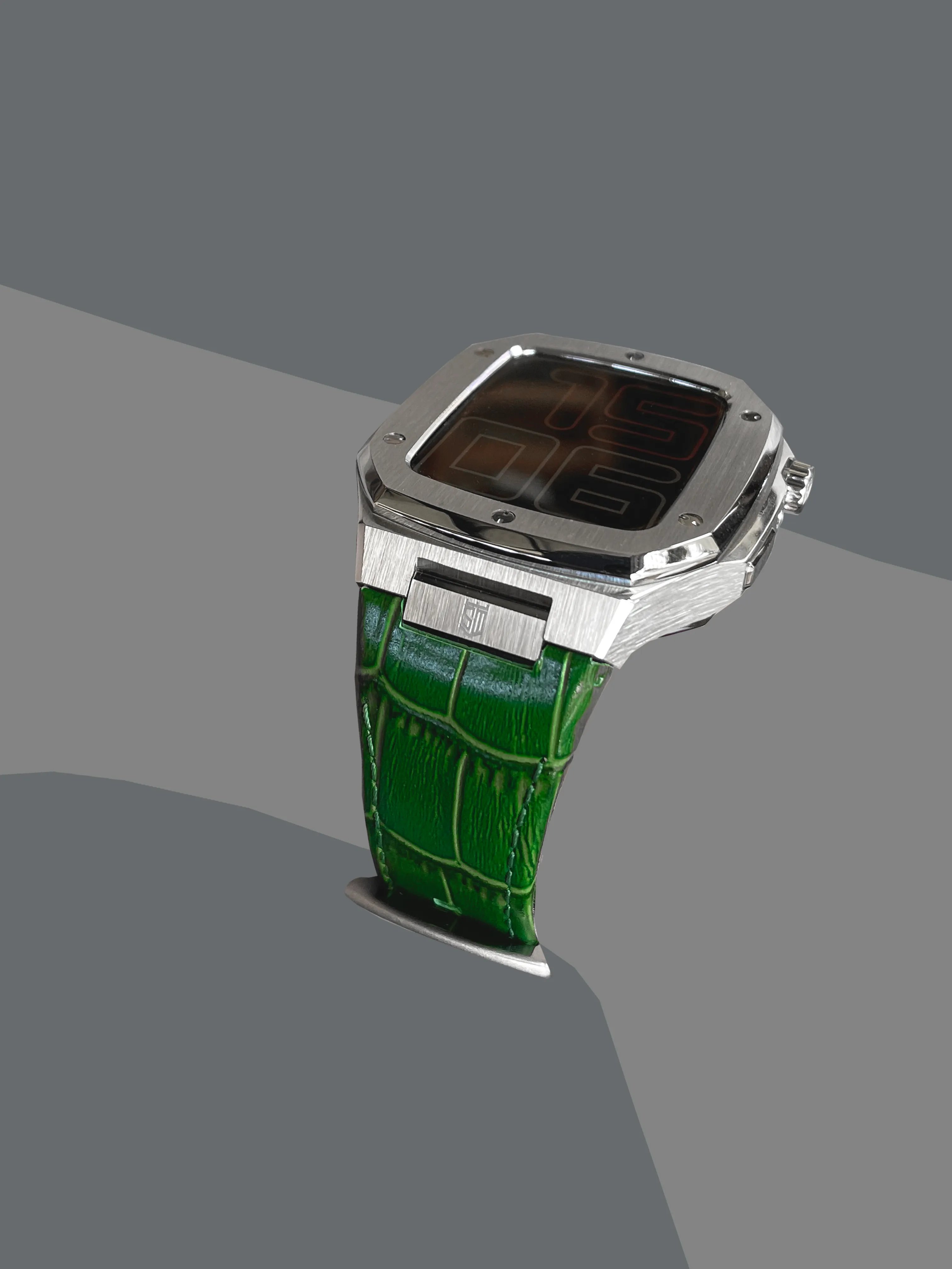 Green Alligator - Silver Buckle