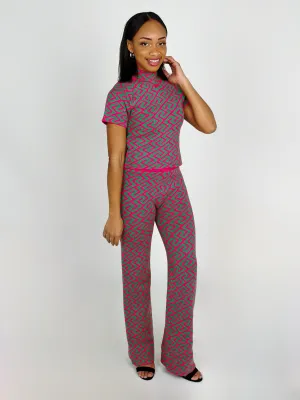 Green/Pink Sweater Set