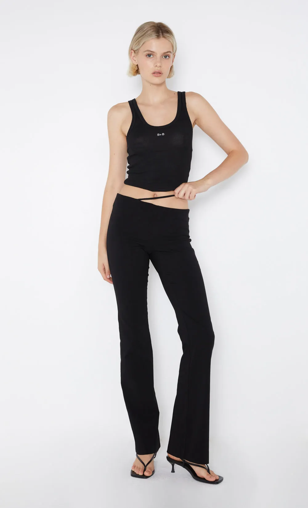 HARMONY ASYM PANT - BLACK