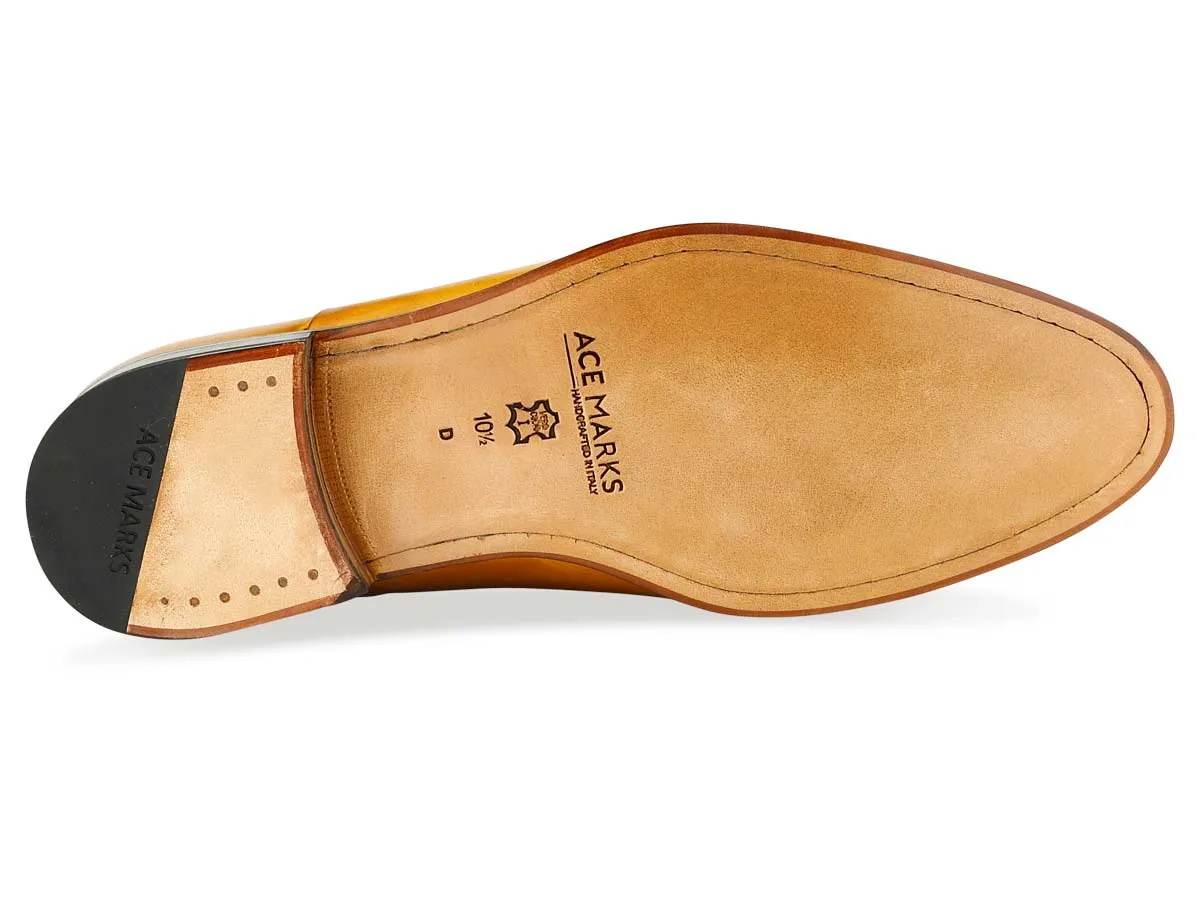 Henry Double Monkstrap in Black & Stamped Black