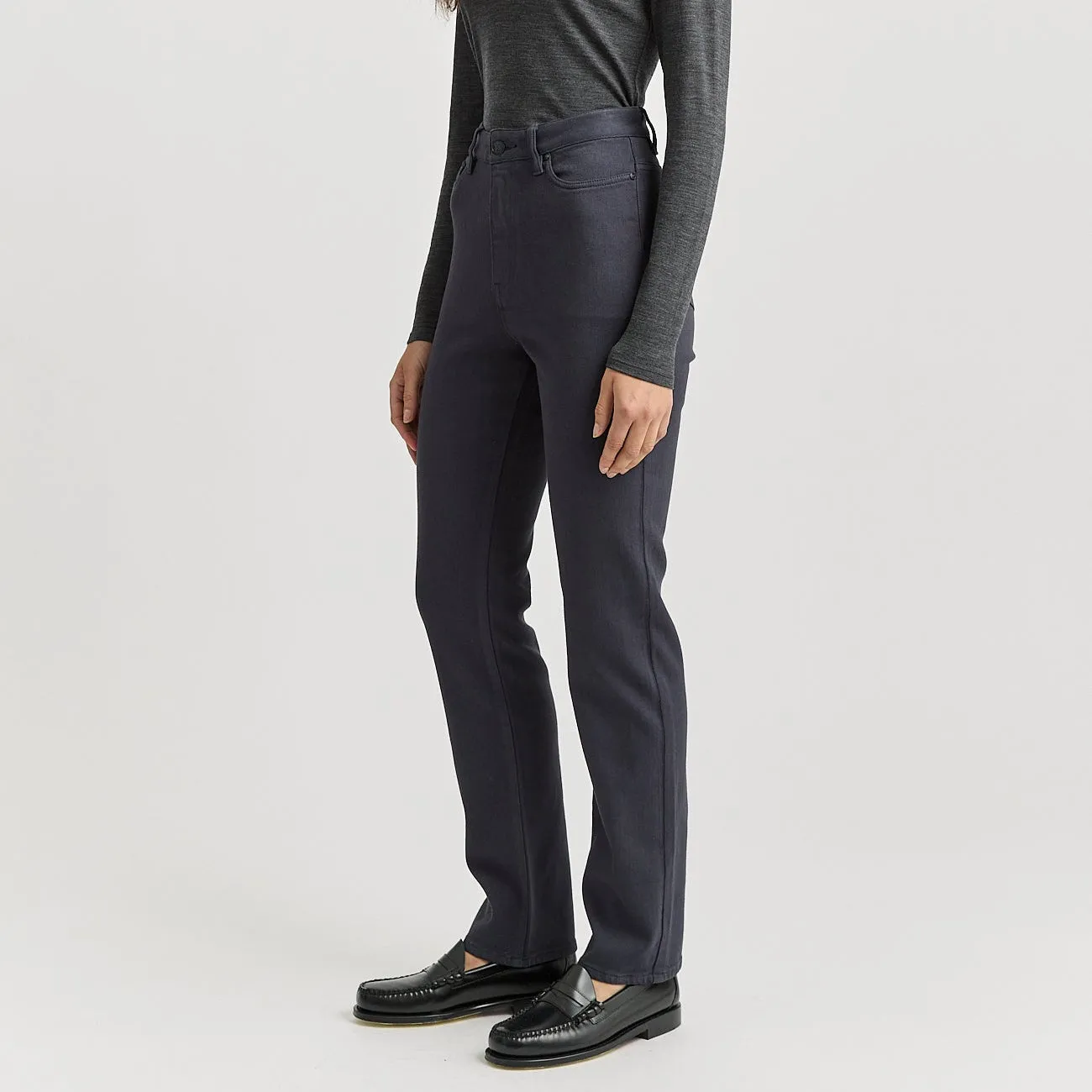 High Rise Straight Jean - Blue Stone
