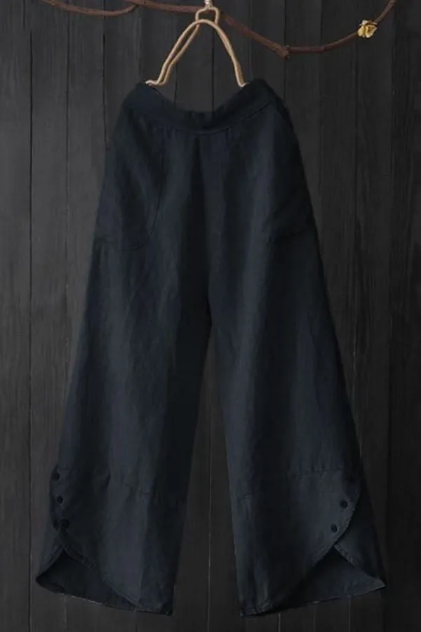 High Waist Loose Irregular Casual Pants